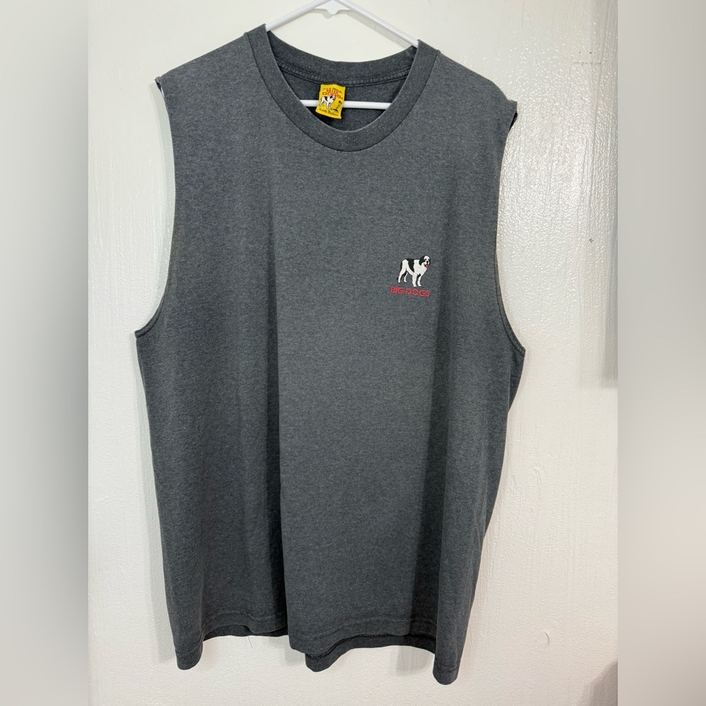 Vtg Big Dogs Santa Barbara Texas Hold ‘Em Parody Tank Top Grey Size XXL